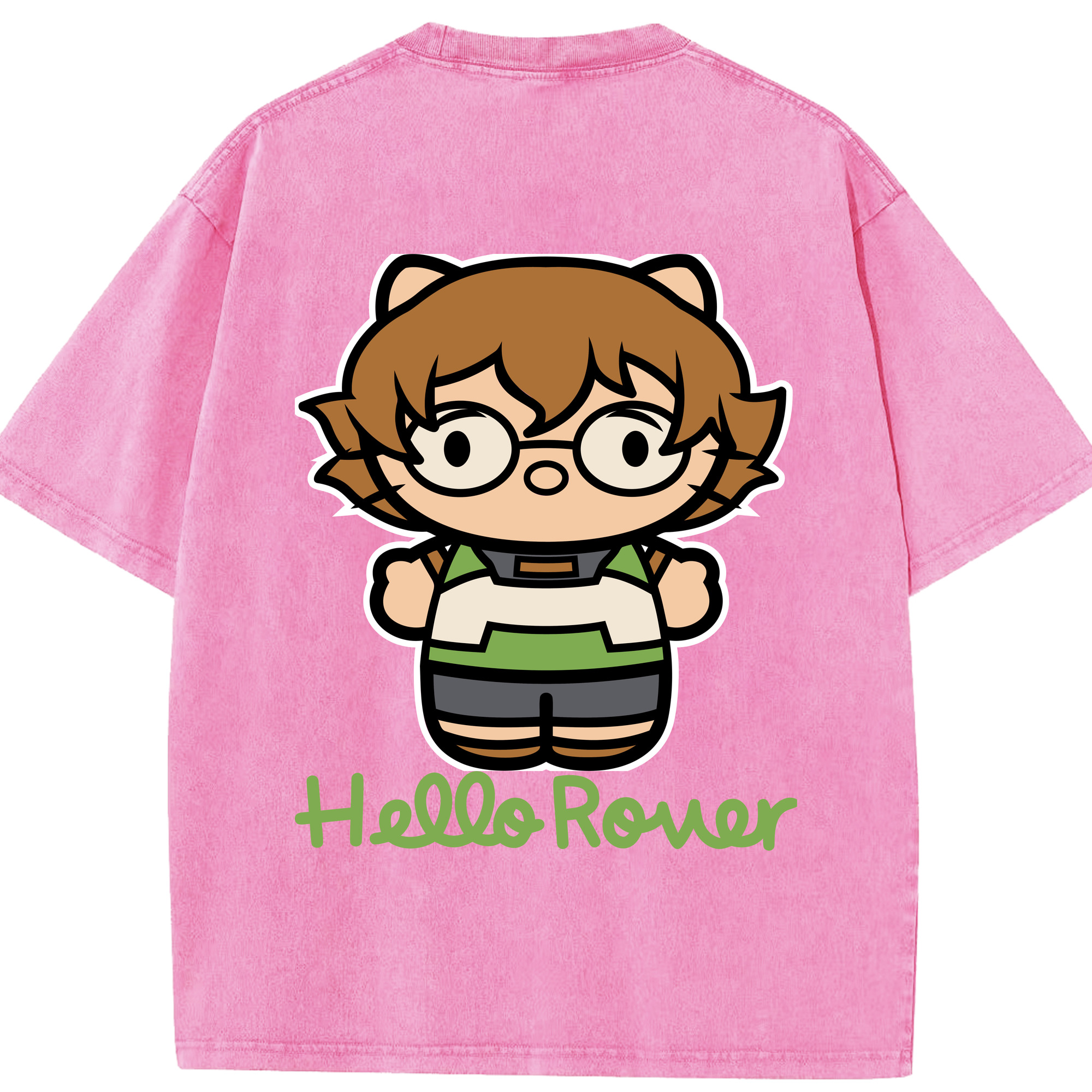 （画像用） Hello Kitty ハローキティ 綿100% ヴィンテージ風 半袖Tシャツ（背面プリント）